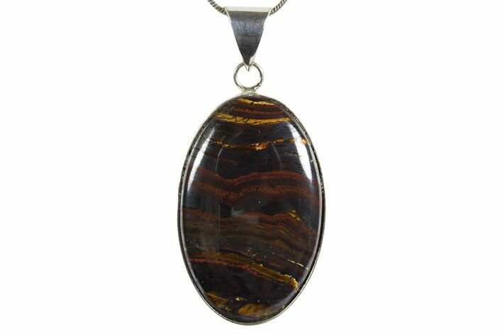 Beautiful Tiger Iron Pendant - Billion Years Old #345352